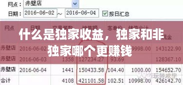 什么是獨家收益，獨家和非獨家哪個更賺錢 