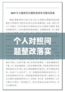 個人對照問題整改落實(shí)，個人對照材料整改措施念 
