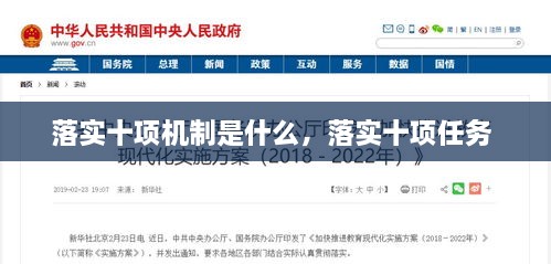 落實十項機制是什么，落實十項任務 