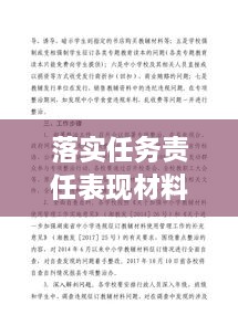落實任務責任表現(xiàn)材料，任務落實方面存在的問題及整改措施 