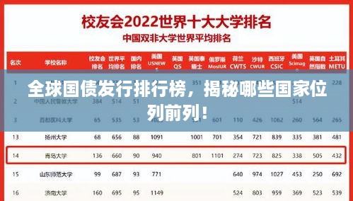 全球國債發(fā)行排行榜，揭秘哪些國家位列前列！