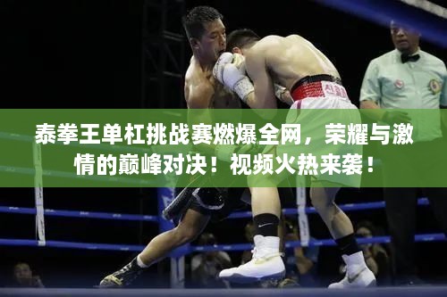 泰拳王單杠挑戰(zhàn)賽燃爆全網(wǎng)，榮耀與激情的巔峰對(duì)決！視頻火熱來襲！