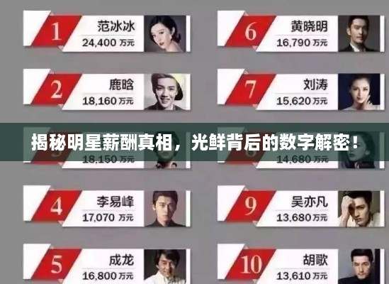 揭秘明星薪酬真相，光鮮背后的數(shù)字解密！